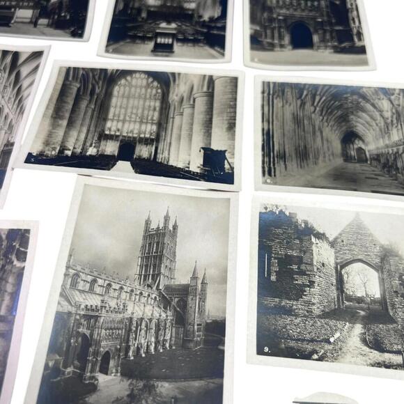Vintage 1930s British Cathedral Photo Set 3.5x2.5” Souvenir Series 1–12 B&W - Picture 5 of 10